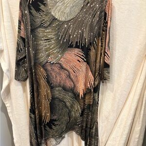 GUC Green Graphic Relaxed Tunic Top